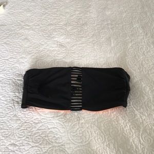 Black strapless Bathing Suit top